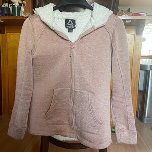 Reebok Blush Pink Sherpa-Lined Hoodie